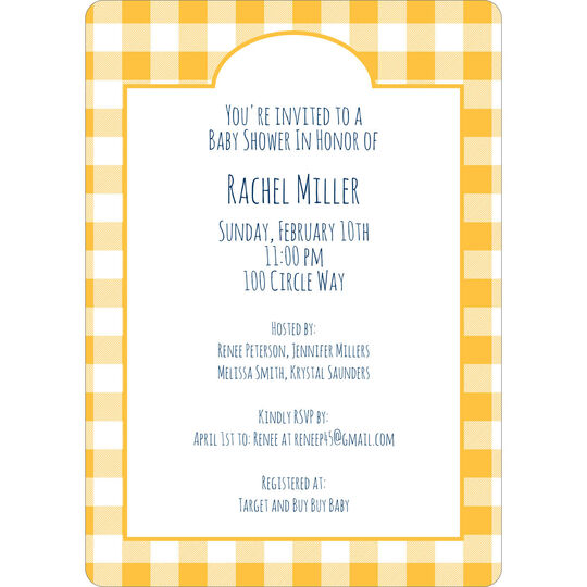 Gingham Invitations